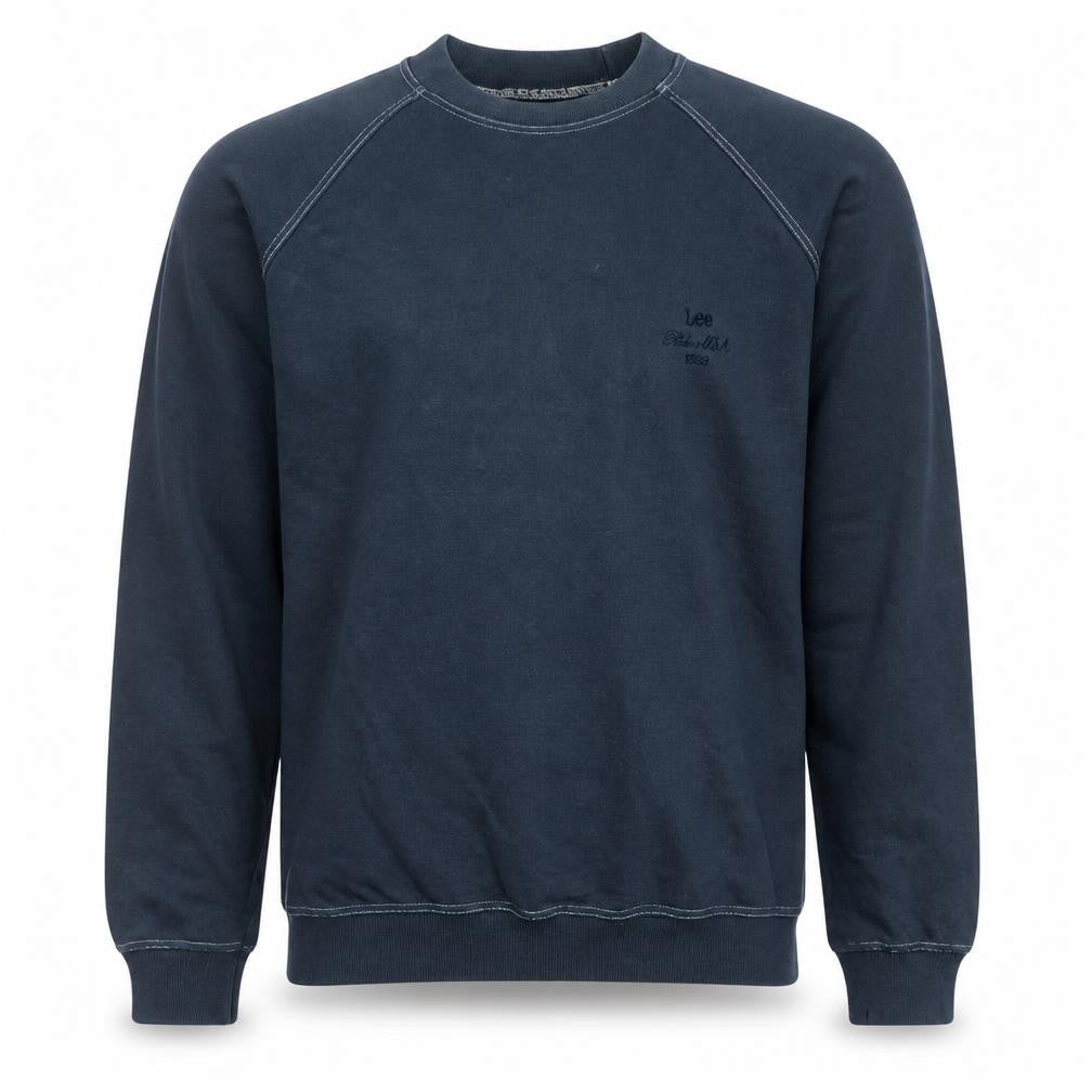 Lee Men's Blue Pullover Sweatshirt Size L Classic Crew Neck