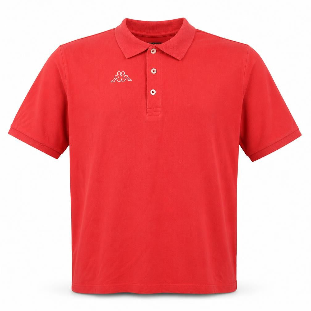 Kappa Men's Red XL Cotton Short Sleeve Polo Shirt