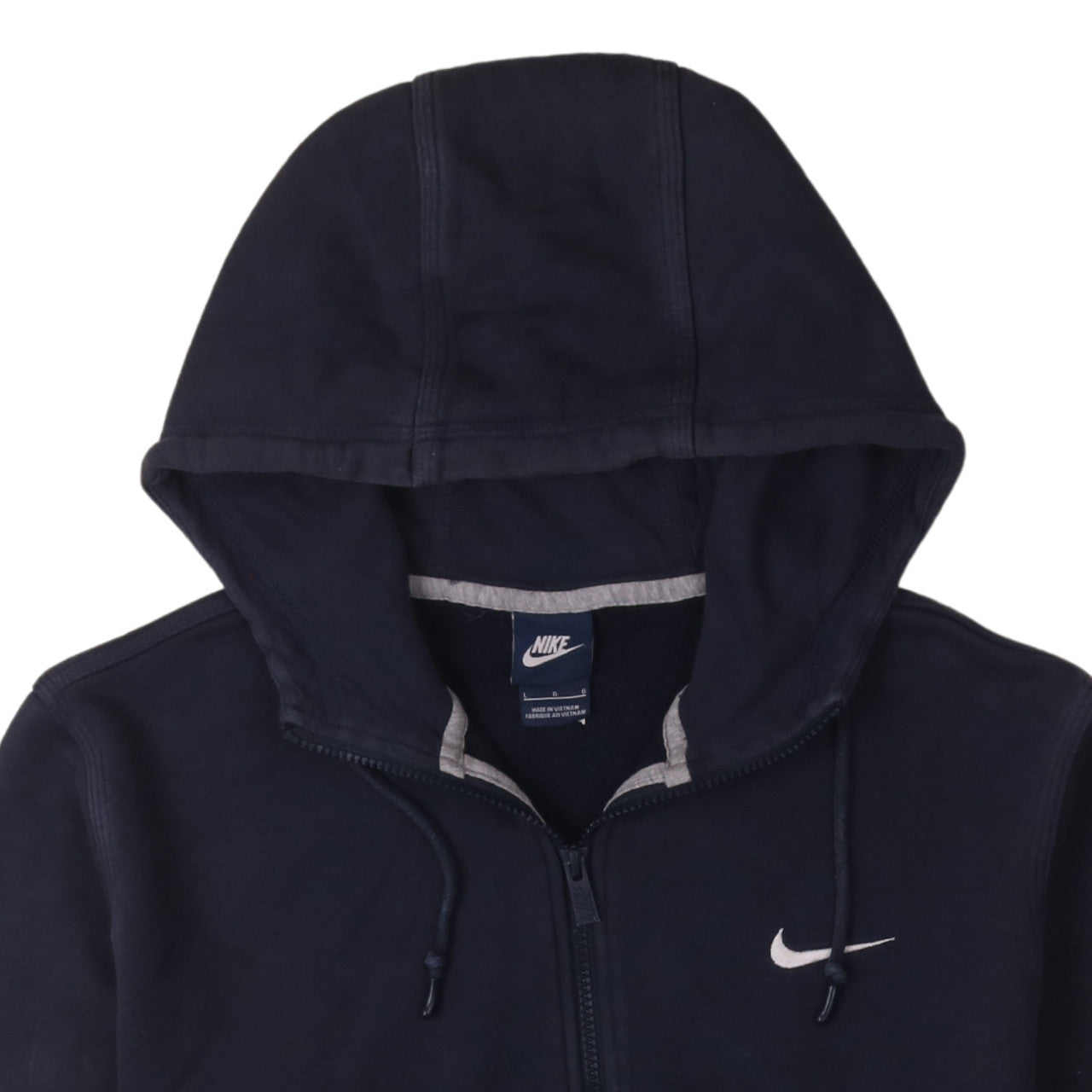 Nike Men's Blue Full Zip Hoodie Size L Sports Fleece Sweatshirt