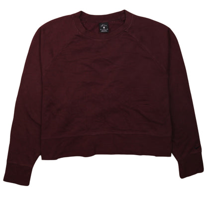 Additional front view of Nike Women’s Burgundy Dri-Fit Sweatshirt XL Crew Neck Pullover