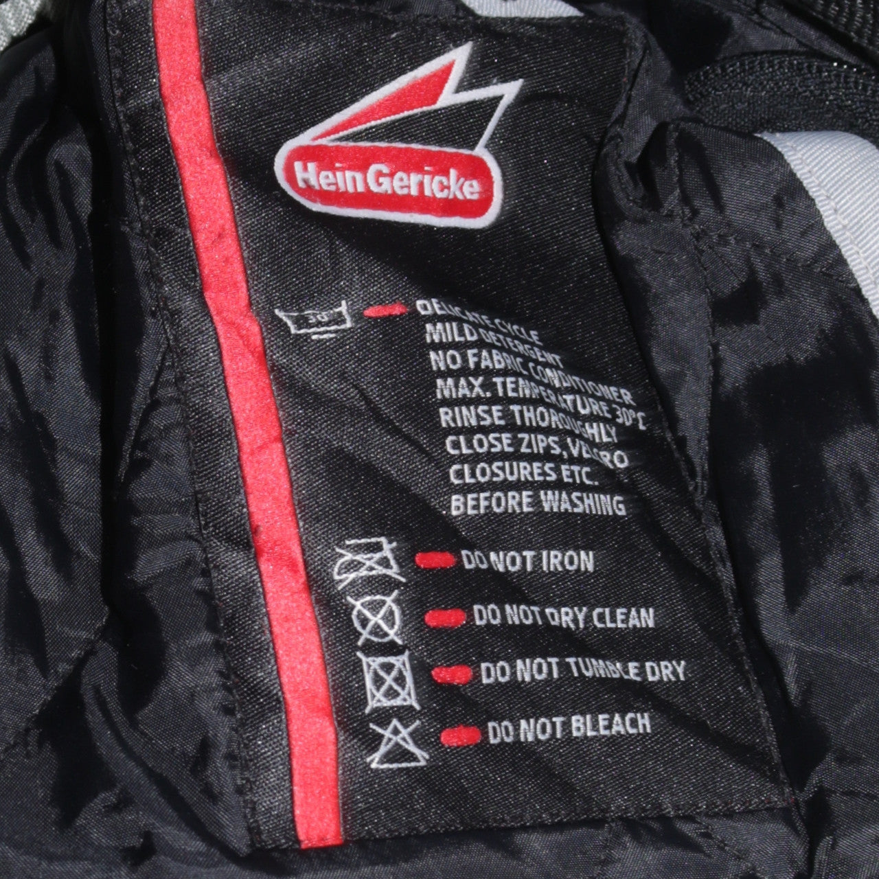 Hein Gericke Men's Grey Red Motorcycle Jacket Size S Waterproof