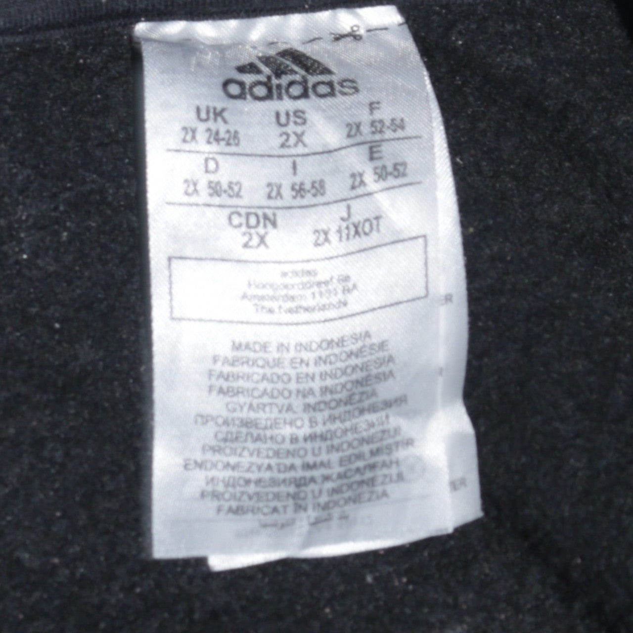 Adidas Womens Black 2XL Crew Neck Pullover Sweatshirt