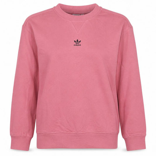 Adidas Women Pink Crew Neck Pullover Sweatshirt XS UK 6 Cotton Logo
