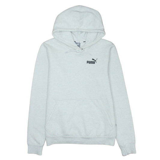 Puma Womens Grey Medium Pullover Hoodie with Logo and Pockets