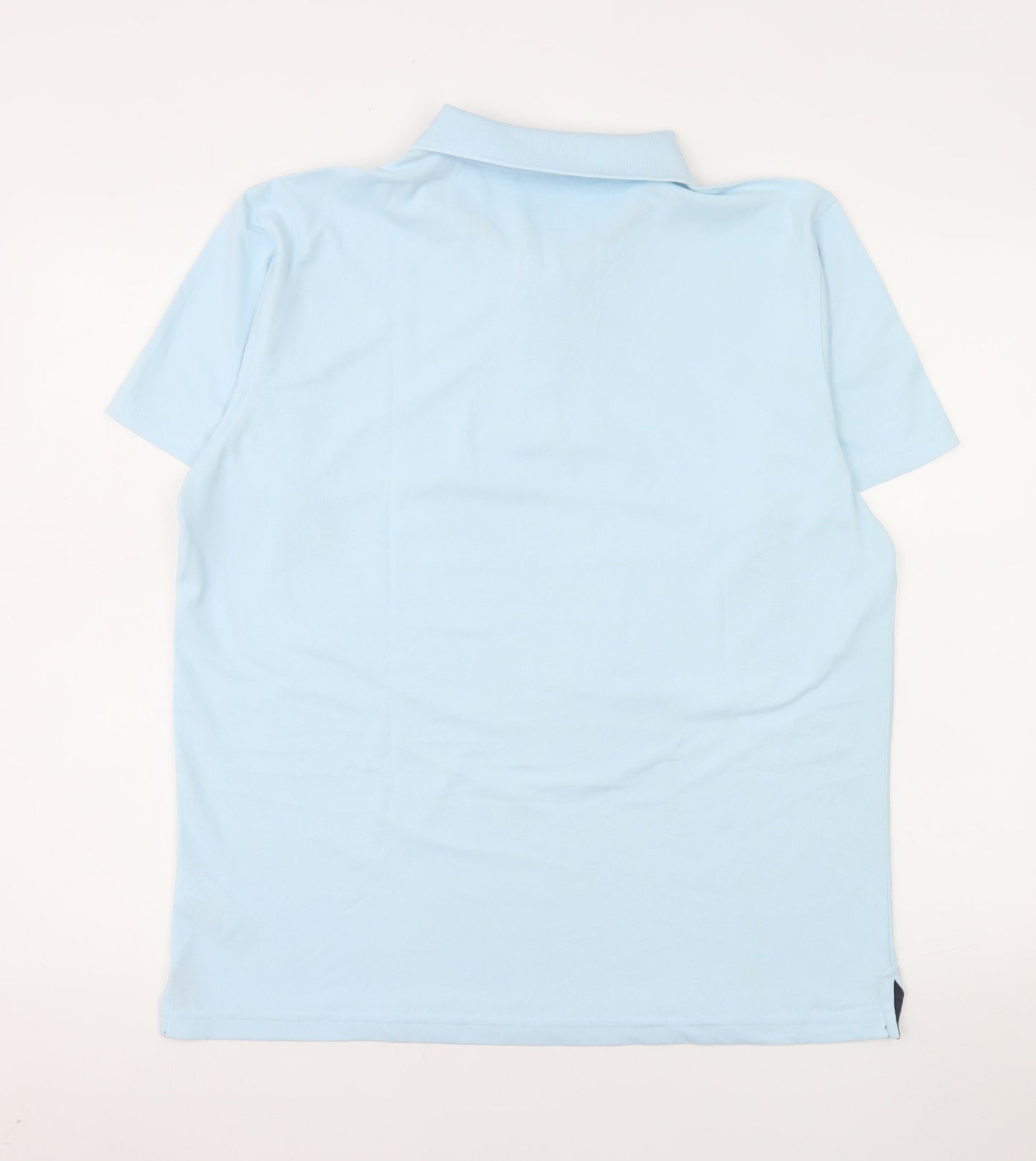 TSLA Men's Blue Short Sleeve Polyester Polo Shirt Size M