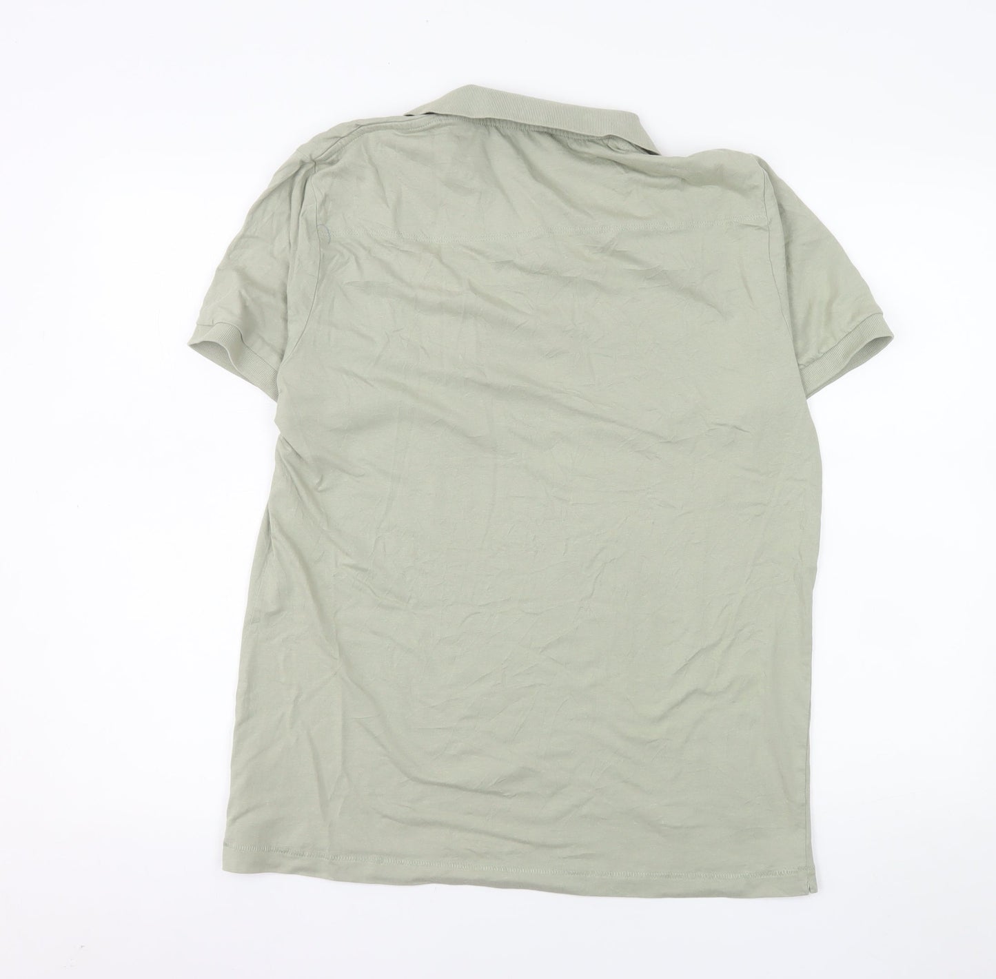 French Connection Men's Green Cotton Polo Shirt Size L