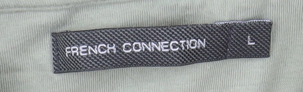 French Connection Men's Green Cotton Polo Shirt Size L