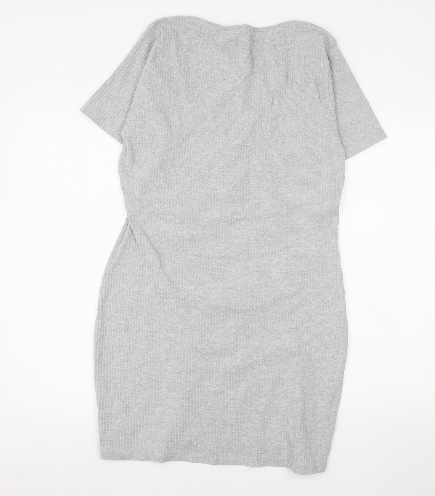 Missguided Women’s Grey Short Sleeve Bodycon Dress Size 18