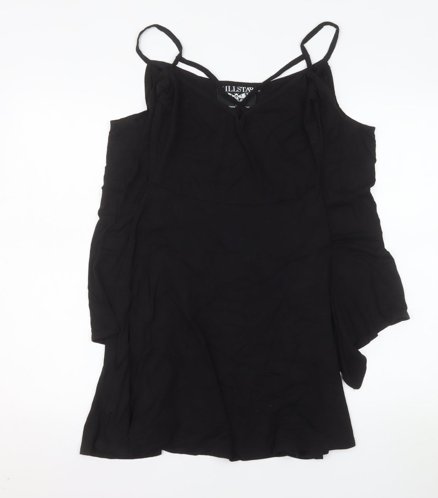 Killstar Women’s Black S Gothic Cold Shoulder Slip Dress