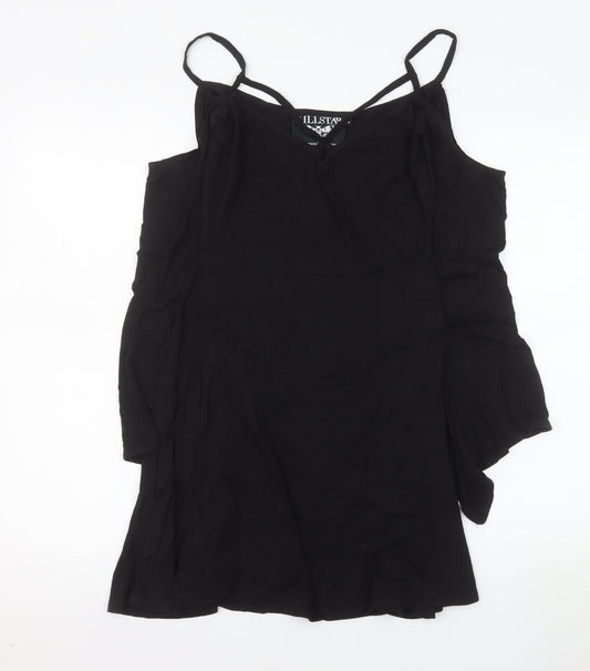 Killstar Women’s Black S Gothic Cold Shoulder Slip Dress
