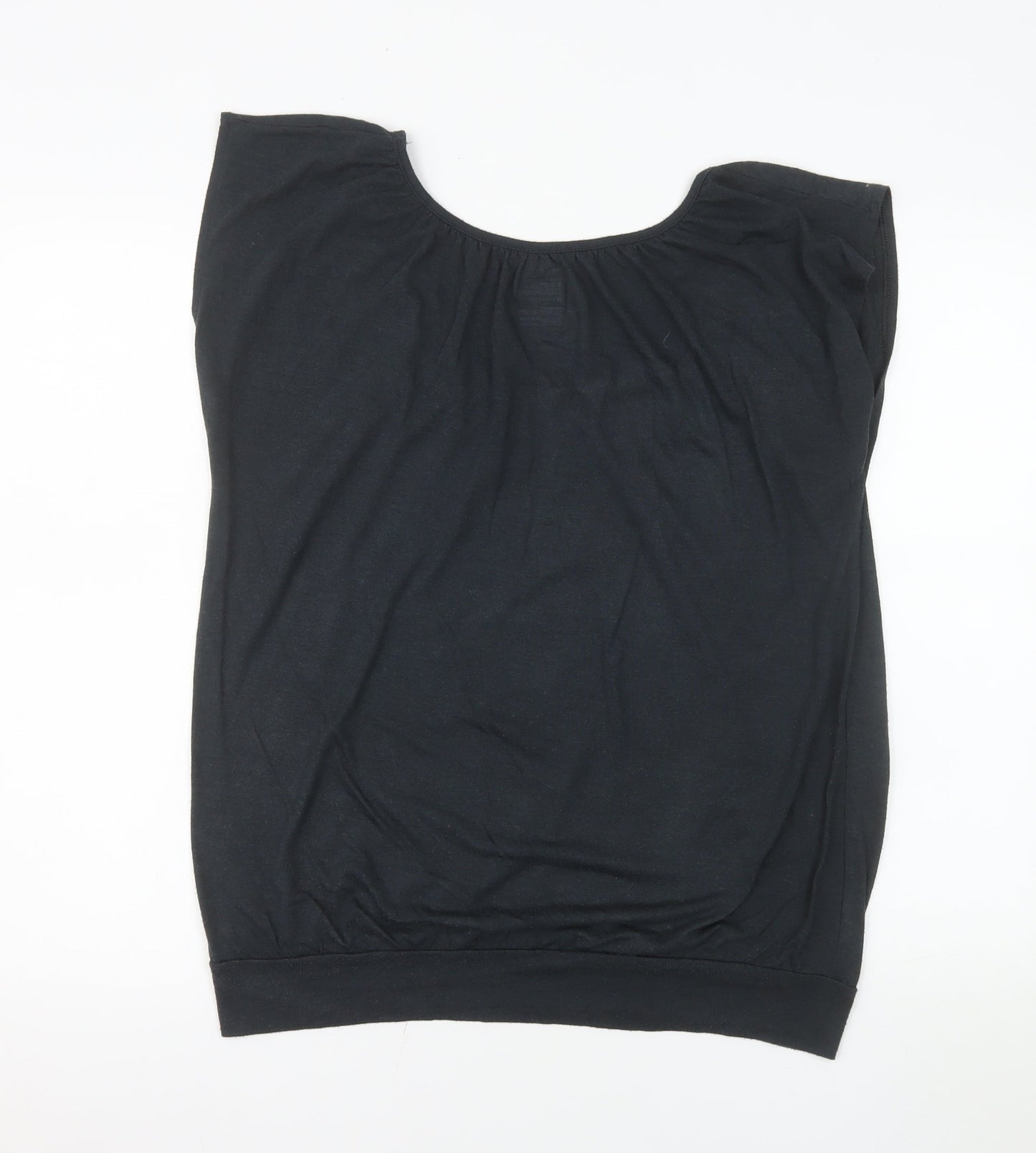 Gap Womens Black Rhinestone Scoop Neck Sleeveless T-Shirt Size M