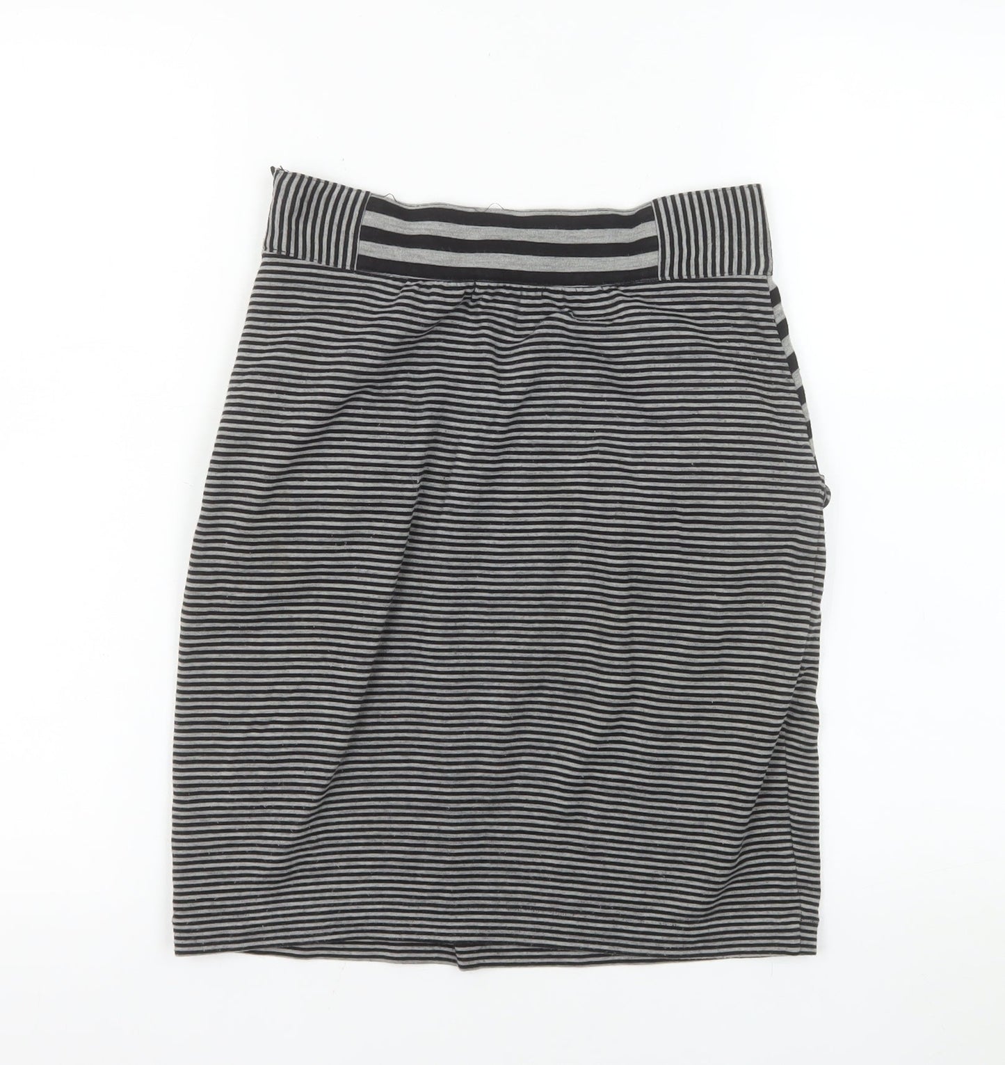 Silence + Noise Women’s Grey Striped Pencil Skirt XS