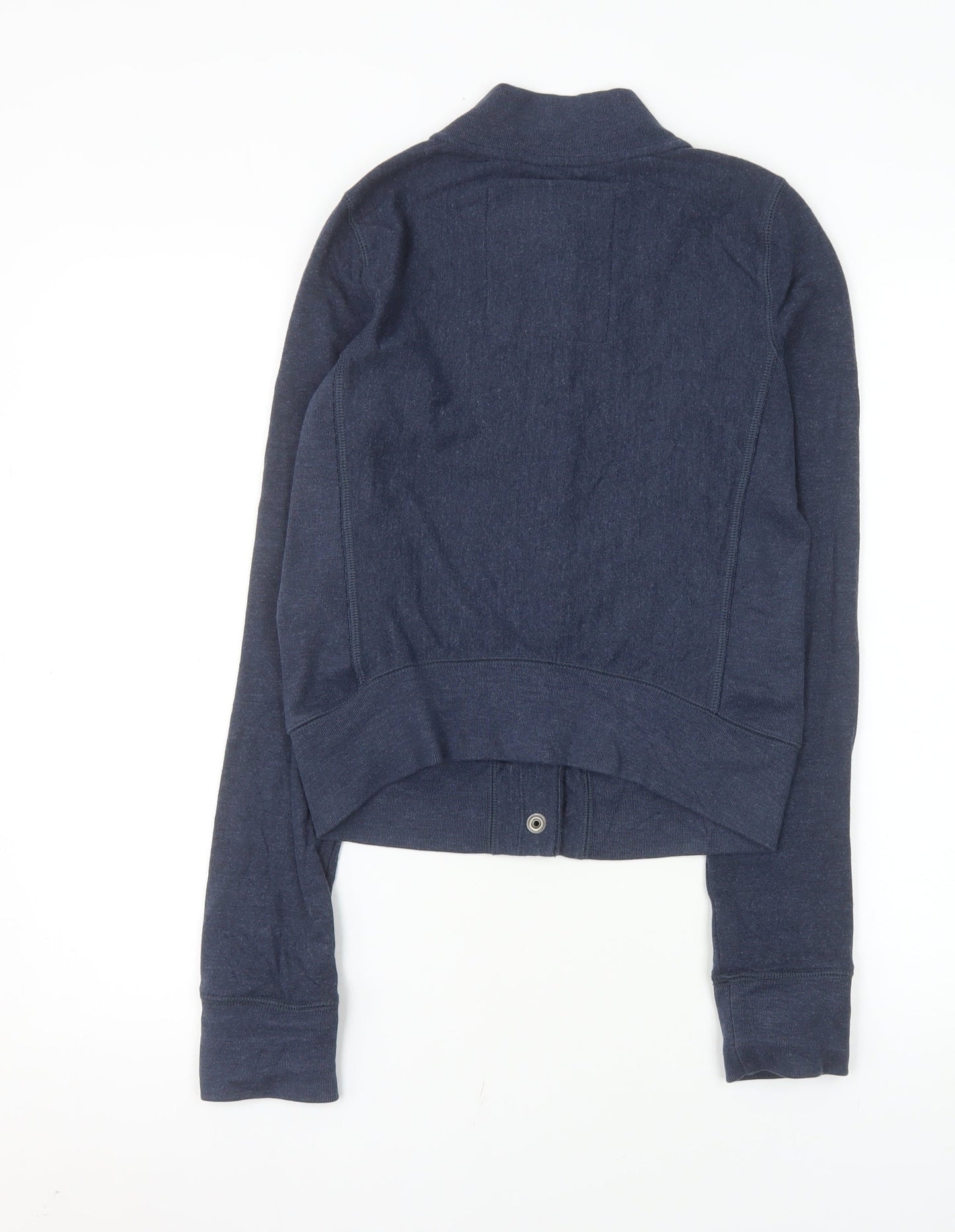 Hollister Men Blue Bomber Jacket S Cotton Blend Casual