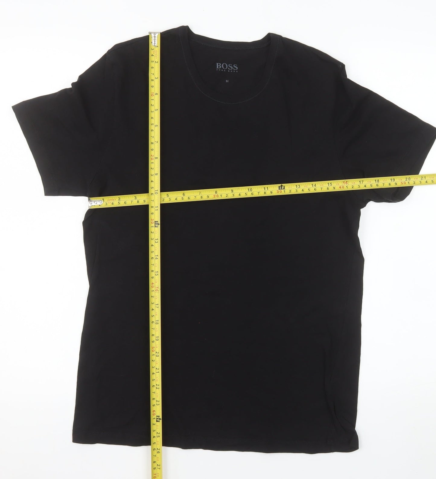 Hugo Boss Men's Black Cotton Crew Neck T-Shirt Size M