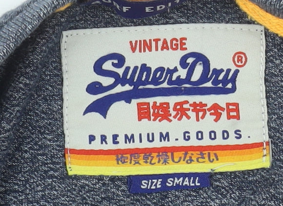 Superdry Men’s Blue Small Vintage Crew Neck Cotton T-Shirt