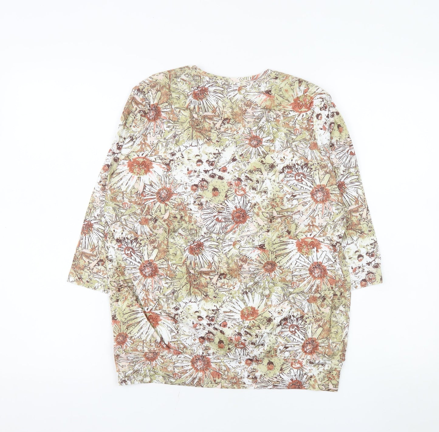 Country Collection Womens Multicoloured Floral Cotton T-Shirt Size 10