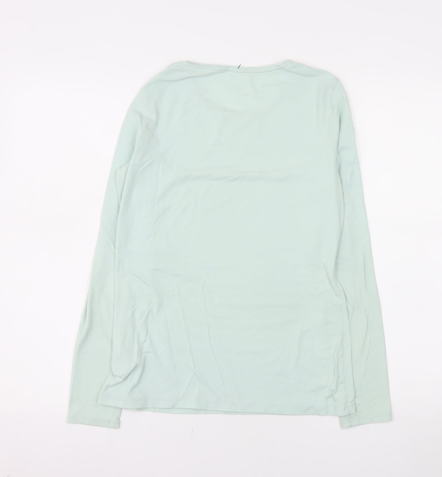 Lands' End Women's Green Long Sleeve Cotton Stretch T-Shirt XS