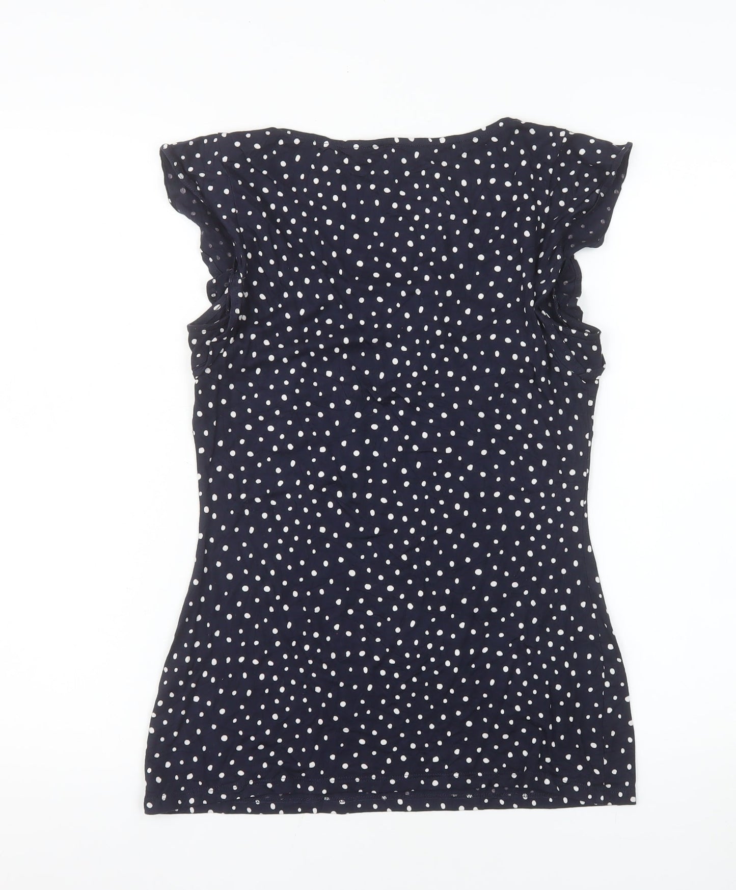 Bravissimo Women's Blue Polka Dot Scoop Neck T-Shirt Size 10