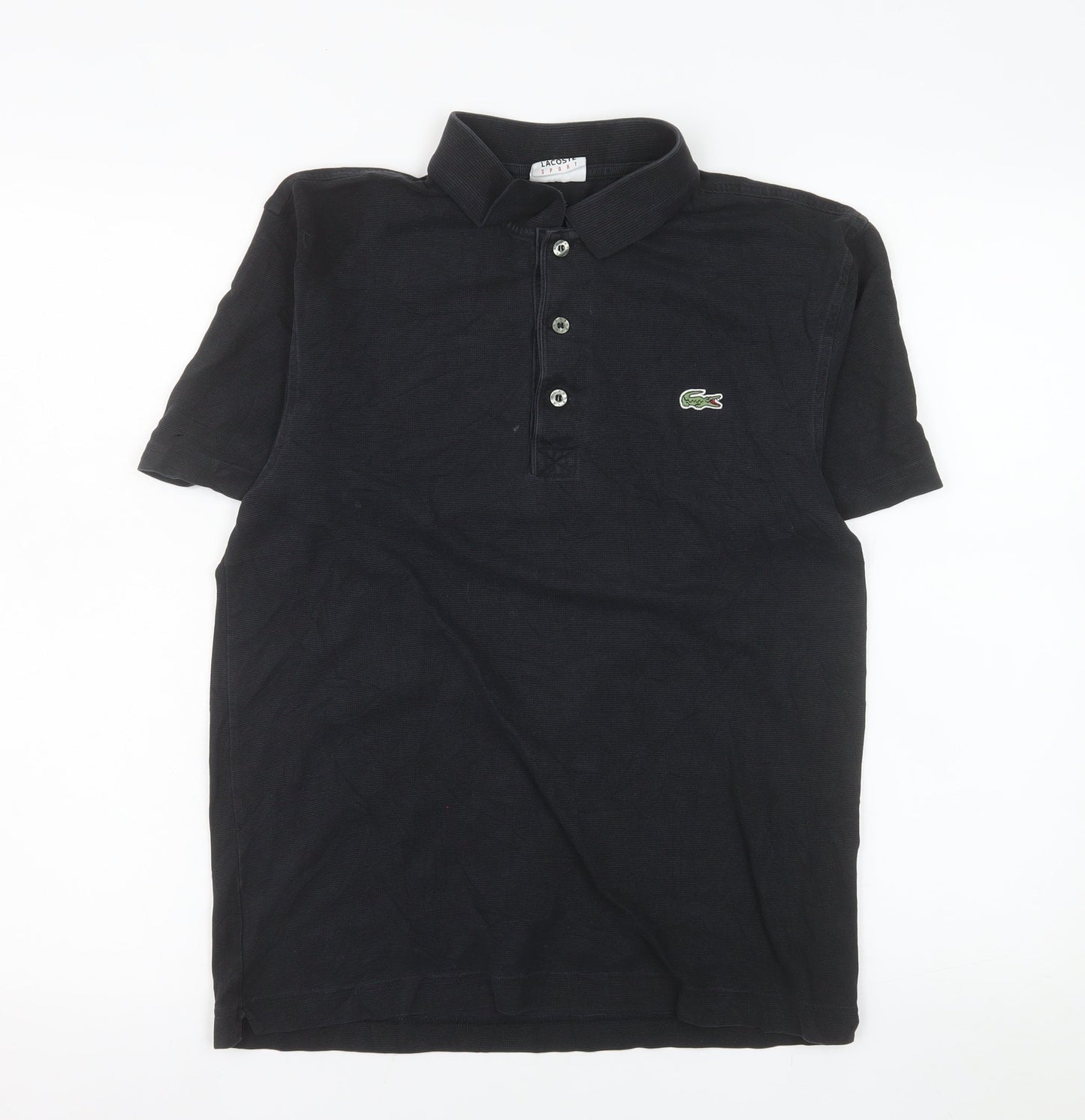 Lacoste Men's Black Sport Polo Shirt Size S 100% Cotton