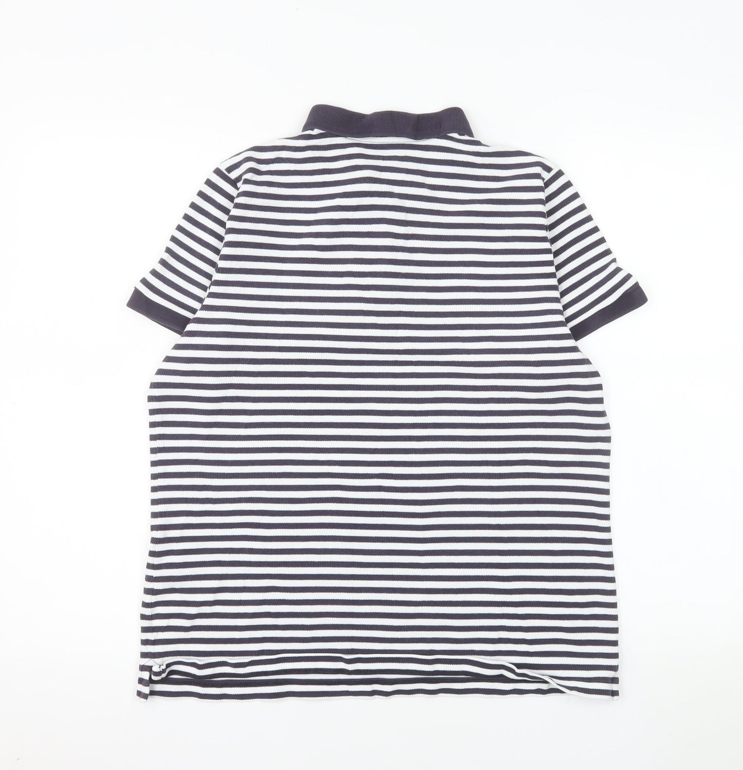 Mossimo Men's Black White Striped Cotton Polo Shirt XL