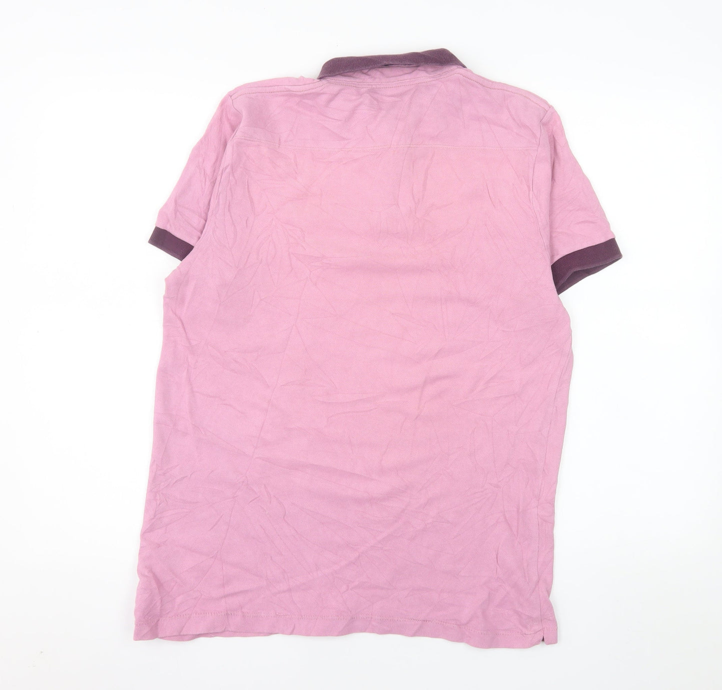 French Connection Men's Pink Cotton Polo Shirt Size M