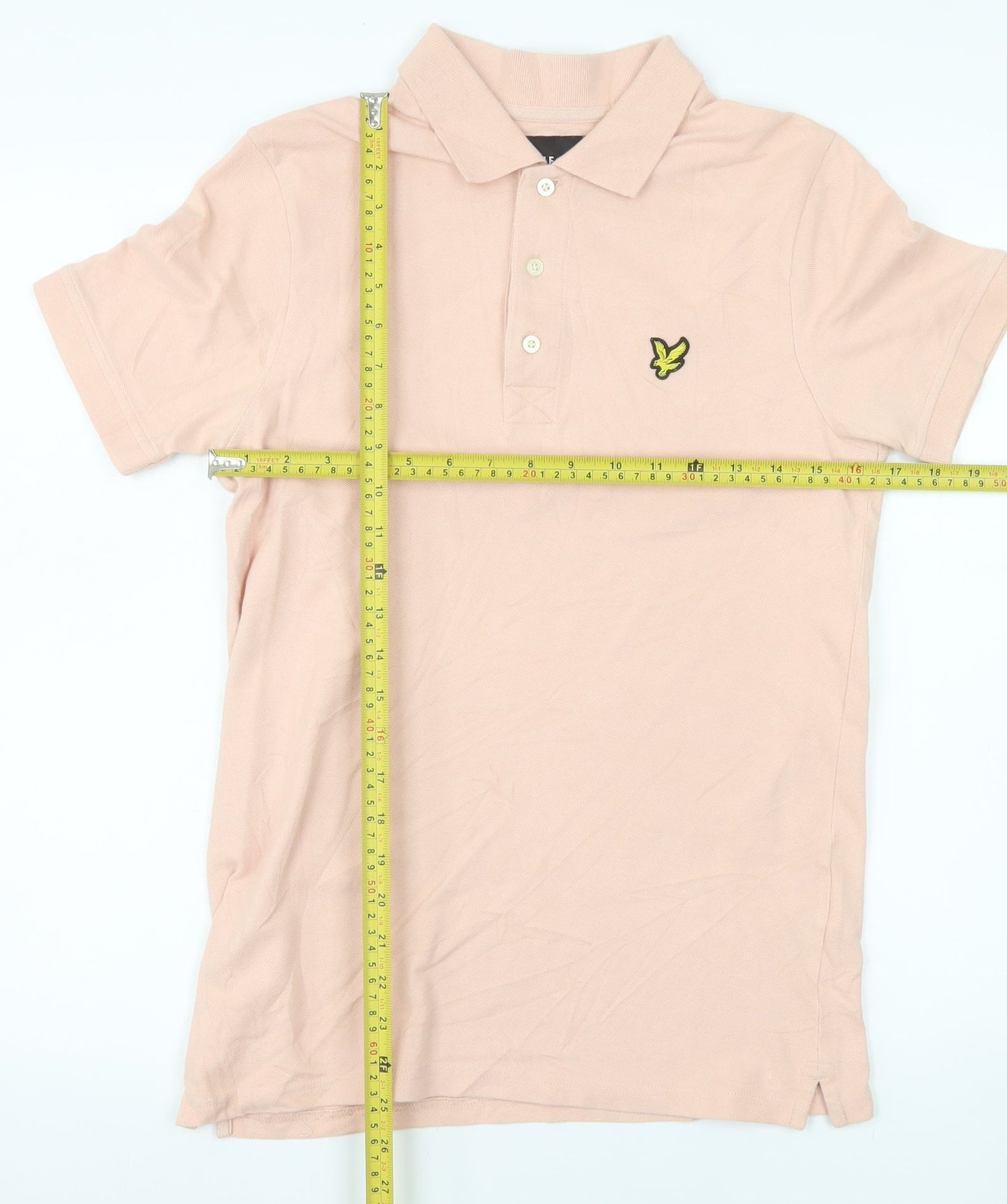 Lyle & Scott Men's Pink Cotton Polo Shirt Size S Classic Fit
