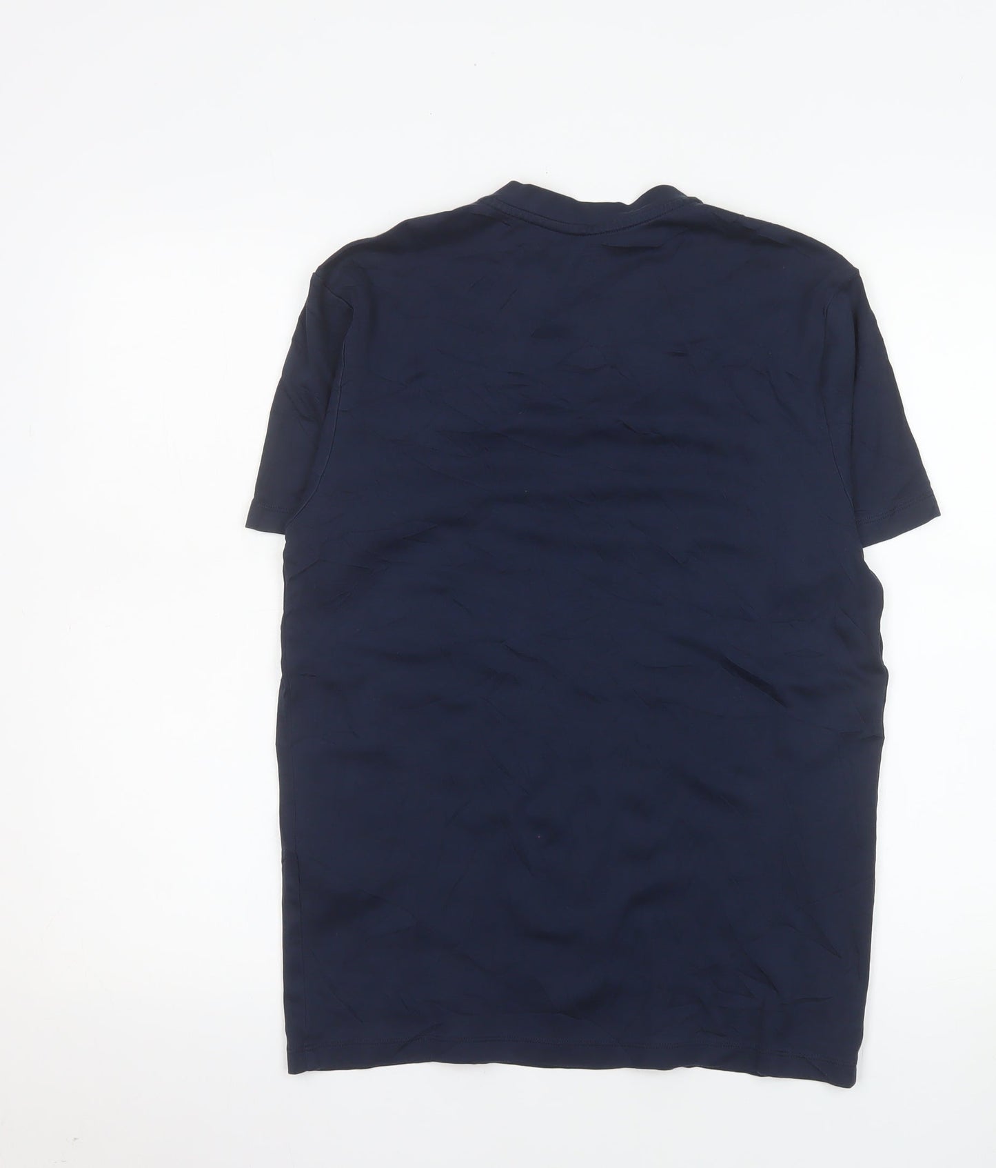 Charles Tyrwhitt Men's Blue Cotton Henley Polo Shirt Size S