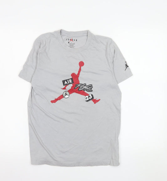 Jordan Boys Grey Air 23 Graphic T-Shirt 12-13 Years Basketball Style