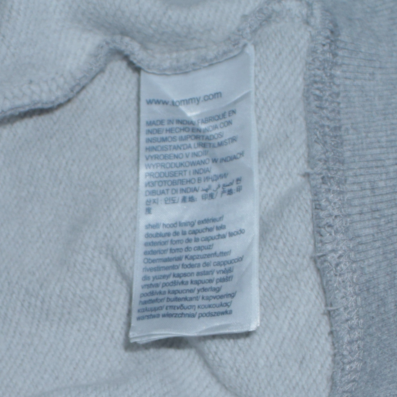 Tommy Jeans Men's Grey Full Zip Hoodie XL Regular Fit