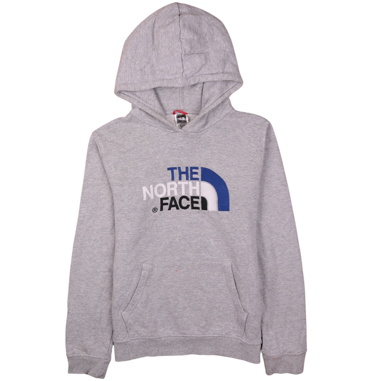 The North Face Boys Grey XL Pullover Hoodie with Logo Print