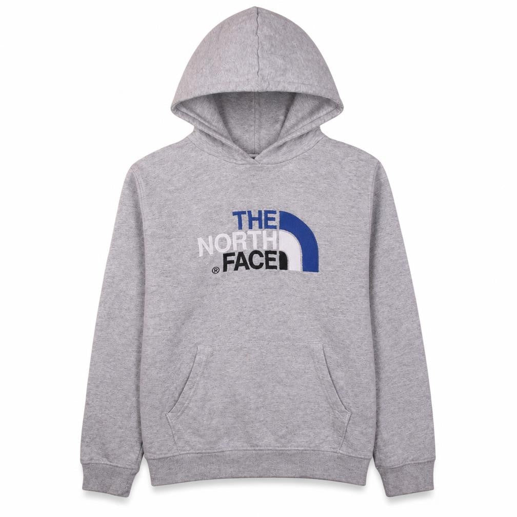 The North Face Boys Grey XL Pullover Hoodie with Logo Print