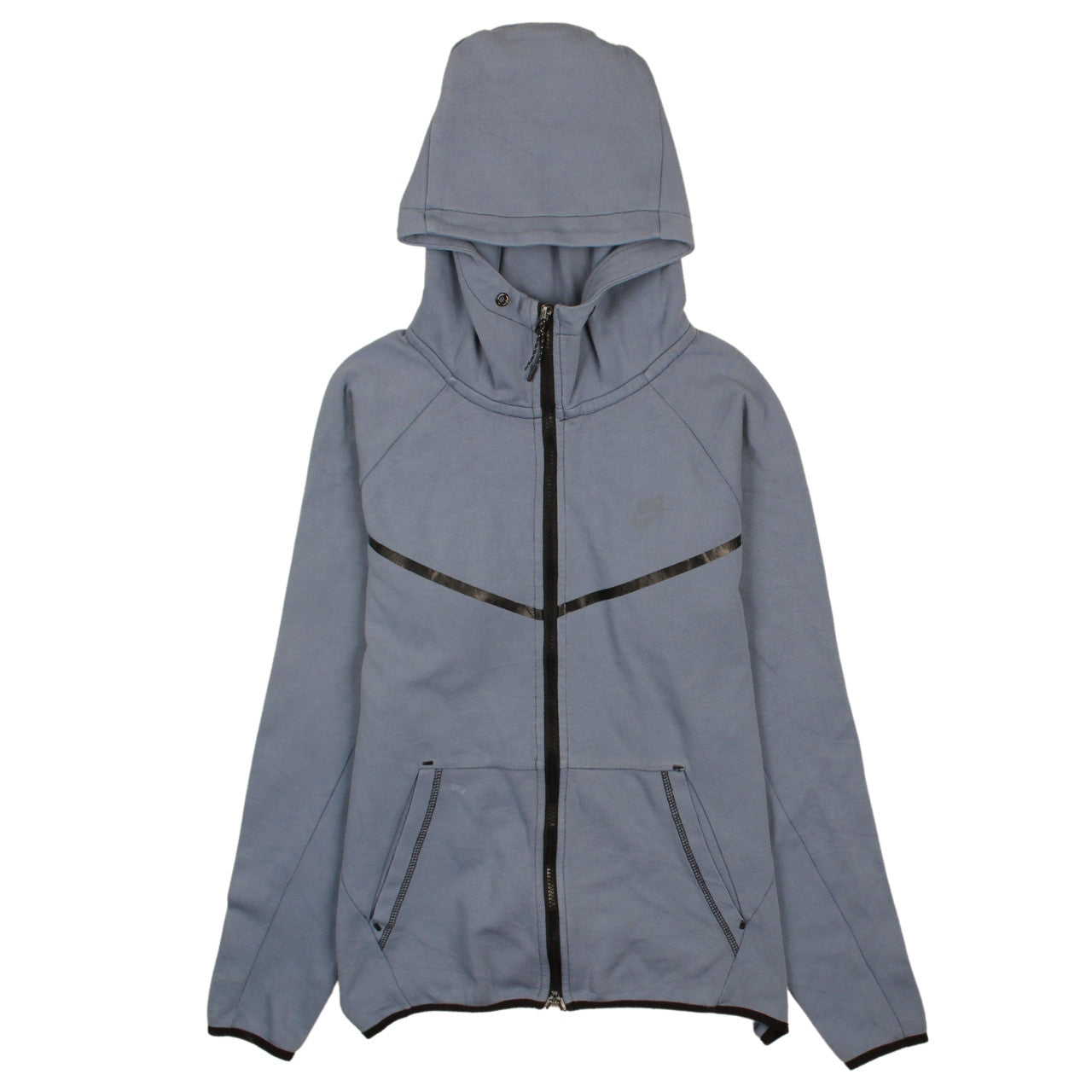 Nike Men's Blue Full Zip Hoodie Size M High Neck Sportswear