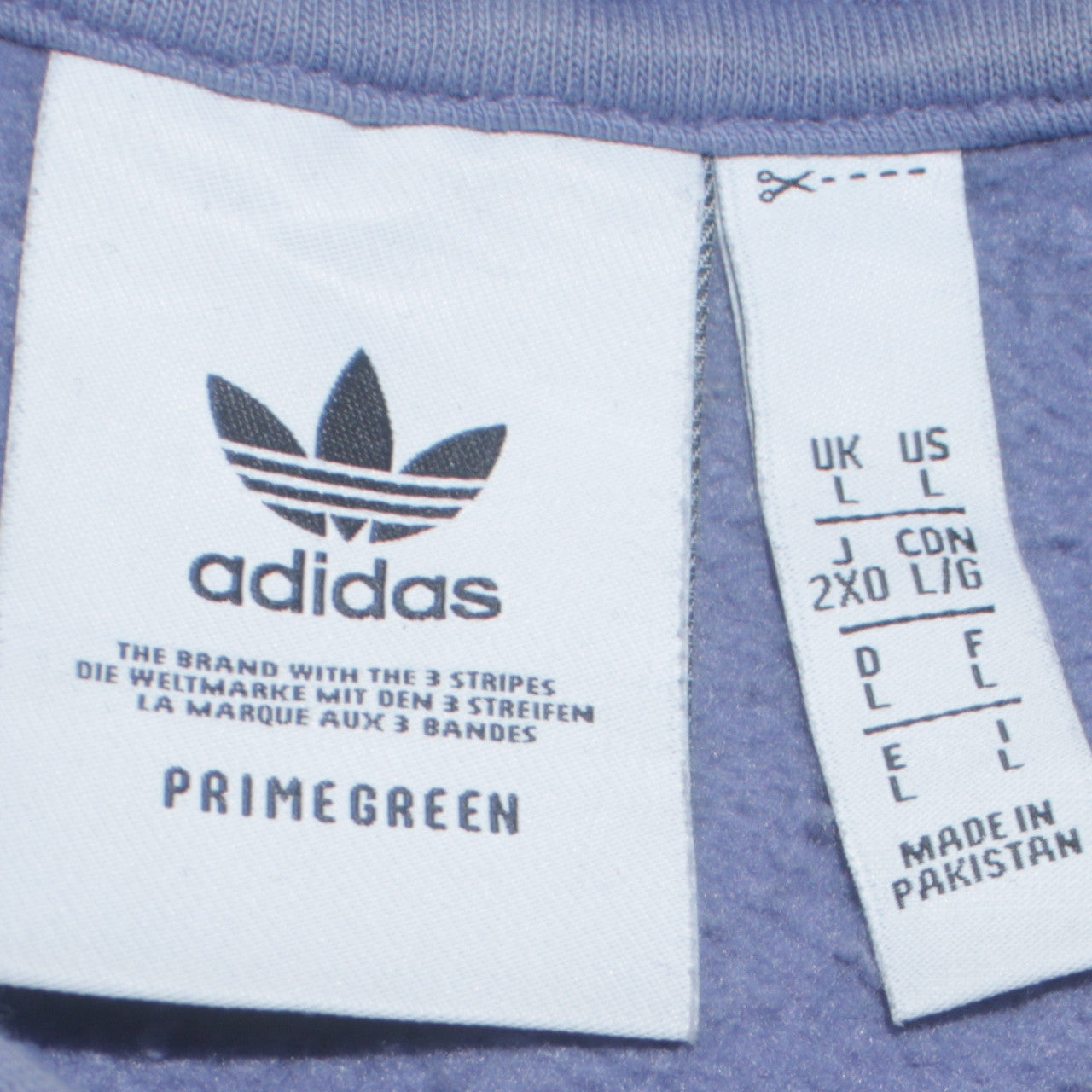 Adidas Men’s Blue Pullover Hoodie Size L Fleece Primegreen Sweatshirt