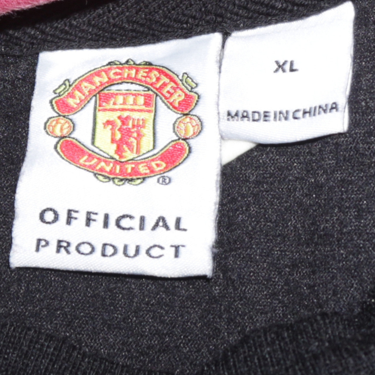 Manchester United Men's Black Long Sleeve XL Cotton T-Shirt