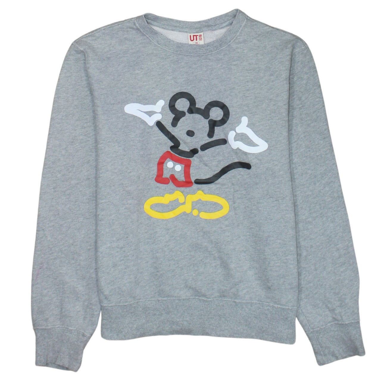 Uniqlo Girls Grey Disney Pullover Sweatshirt 14 Years Long Sleeve Graphic