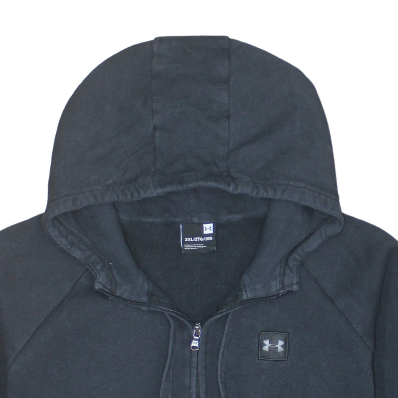 Under Armour Men's Black 2XL Full Zip Hoodie Sweatshirt