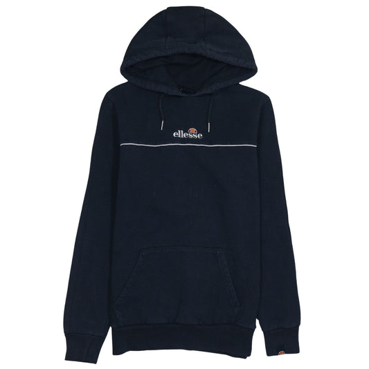 Ellesse Men's Blue Pullover Hoodie M Embroidered Logo Fleece