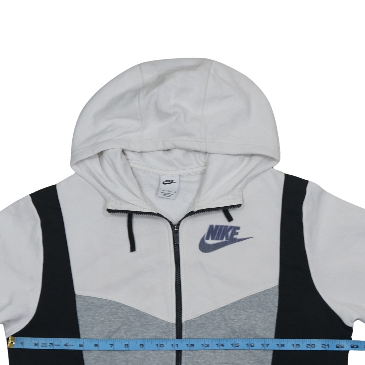 Nike Mens Grey Full Zip Hoodie L Logo Sportswear Jacket