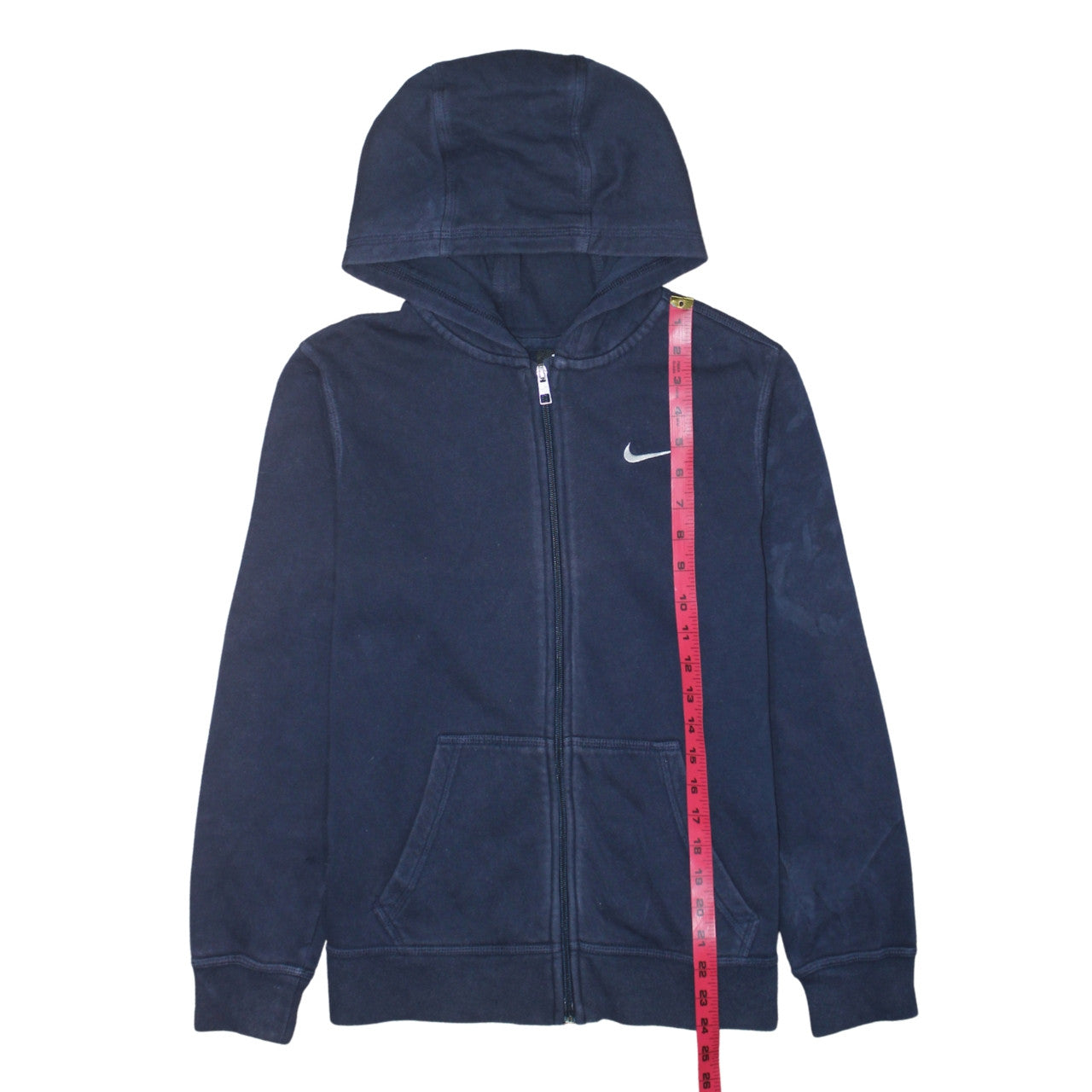 Nike Boys Navy Blue Full Zip Hoodie XL 13-15 Years Cotton Blend
