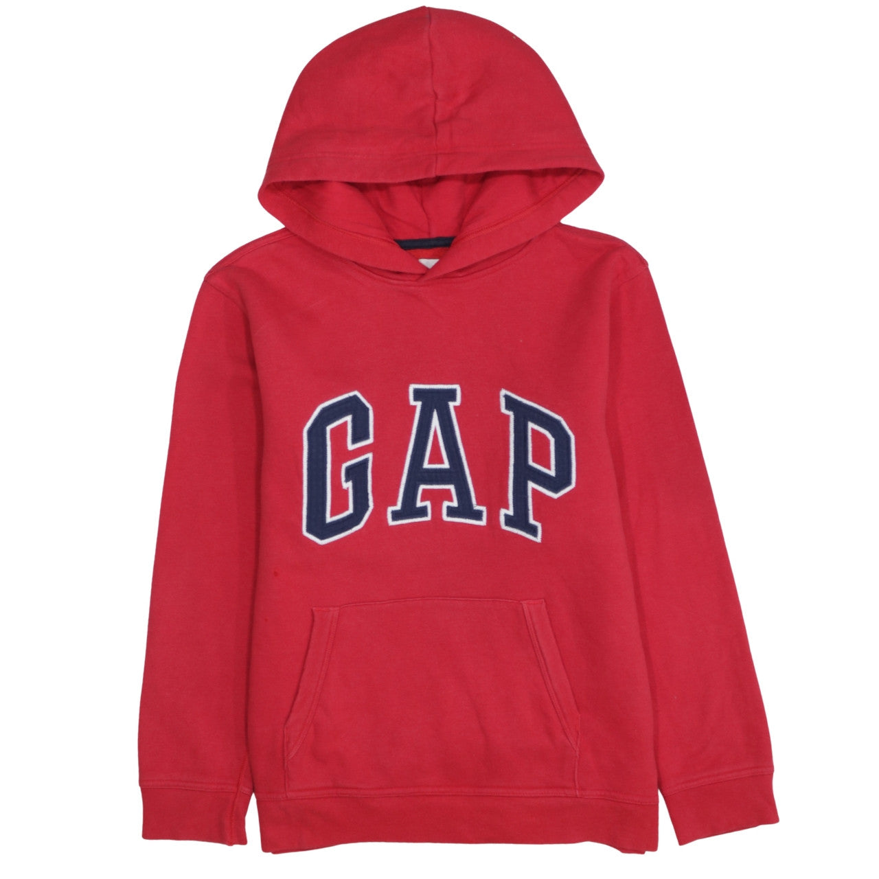 GAP Kids Boys Red Pullover Hoodie Size 14-16 Classic Logo Cotton Blend