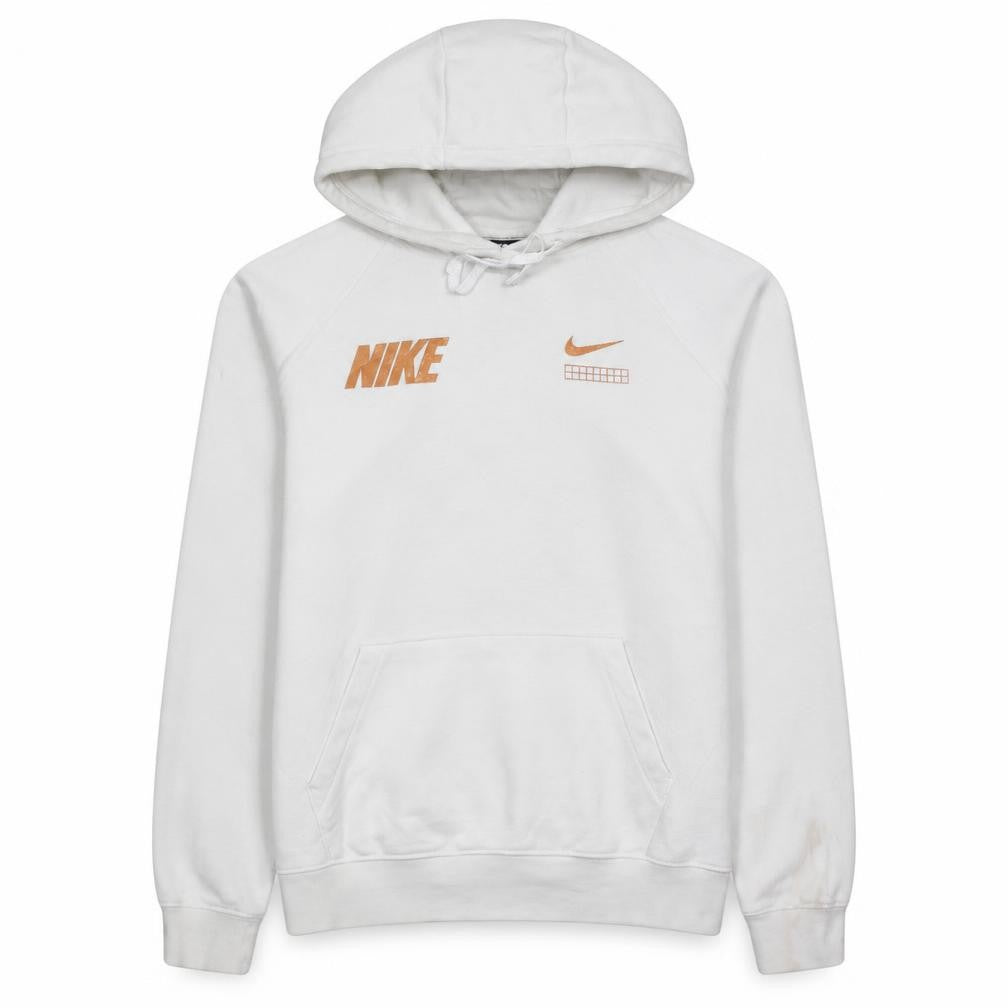 Nike Women's White Small Pullover Hoodie with Logo Graphic