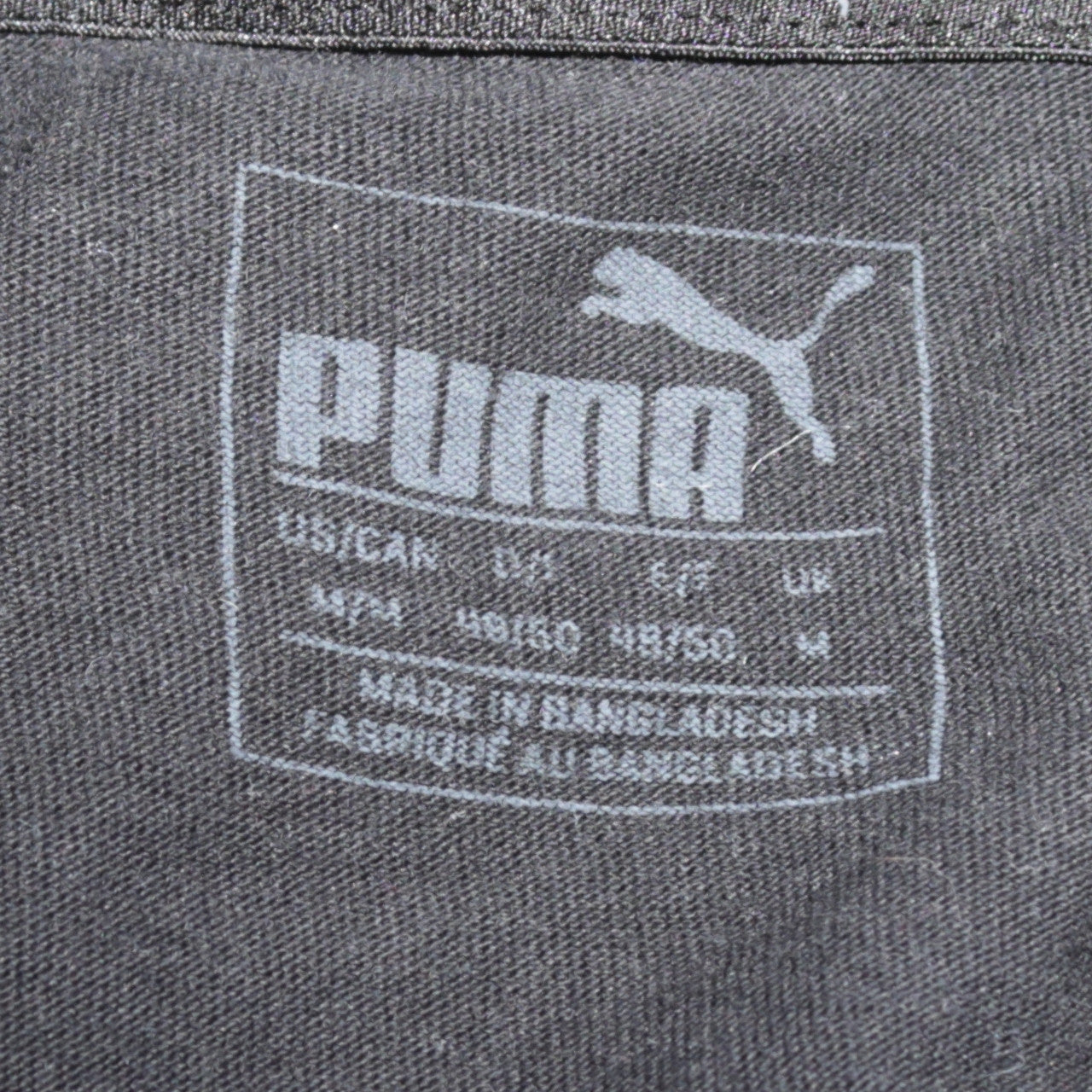 Puma Men Black Medium Graphic Logo Short Sleeve T-Shirt