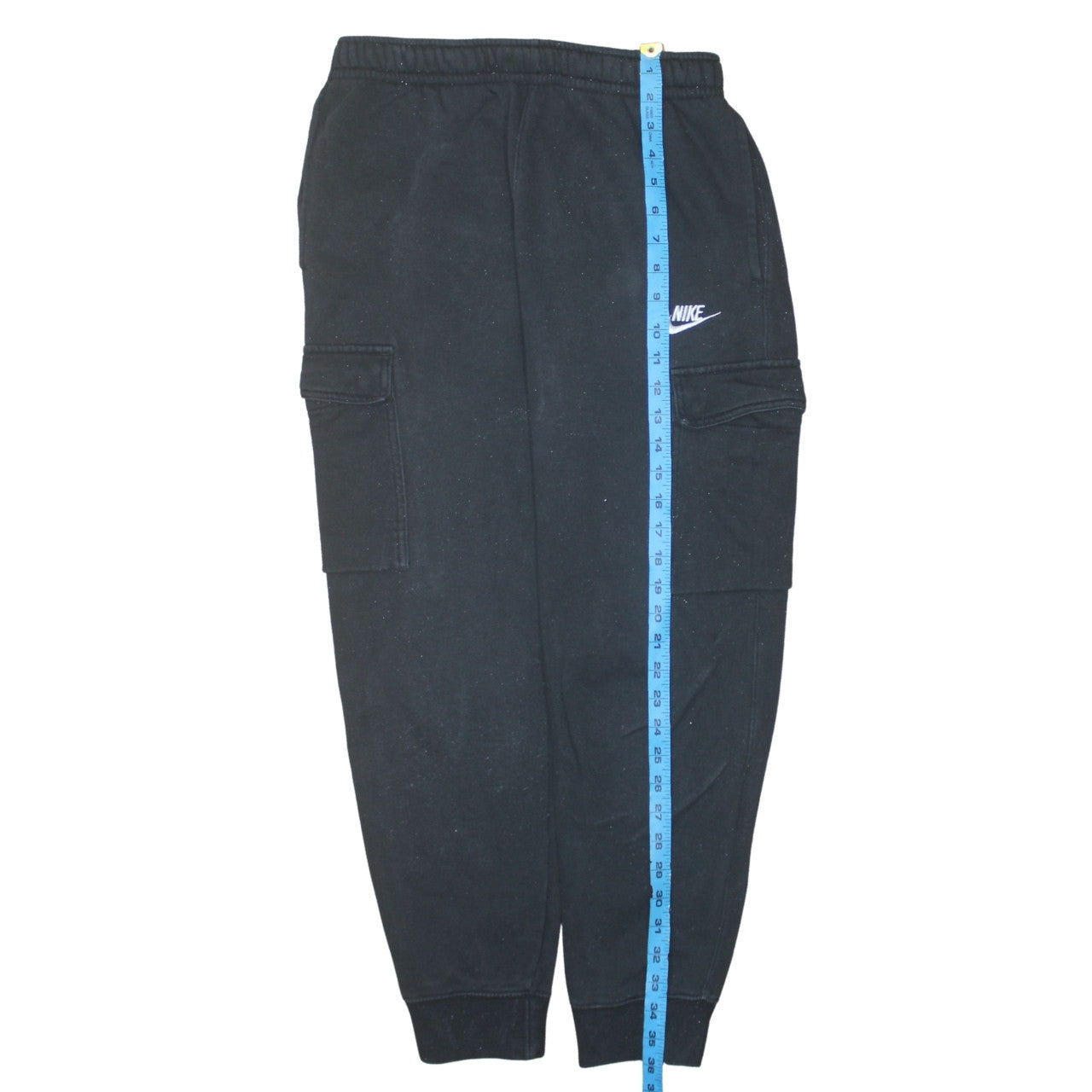 Nike Men's Black Cargo Fleece Joggers Trousers Size S Regular Fit