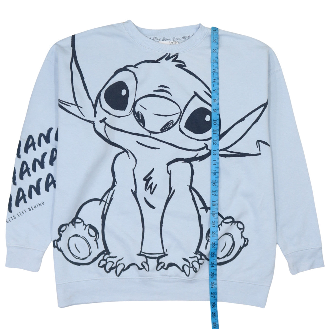 Disney Primark Women Light Blue Stitch Sweatshirt Size 12/14