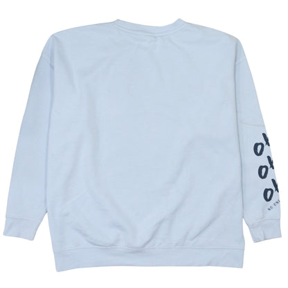 Brand and care label for Disney Primark Women Light Blue Stitch Sweatshirt, size 12/14