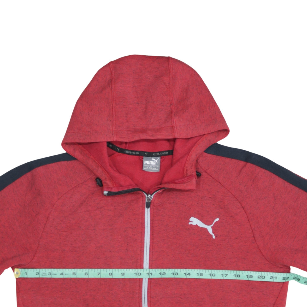 Puma Men's Red Full Zip Hoodie Size L Sports Casual Jacket