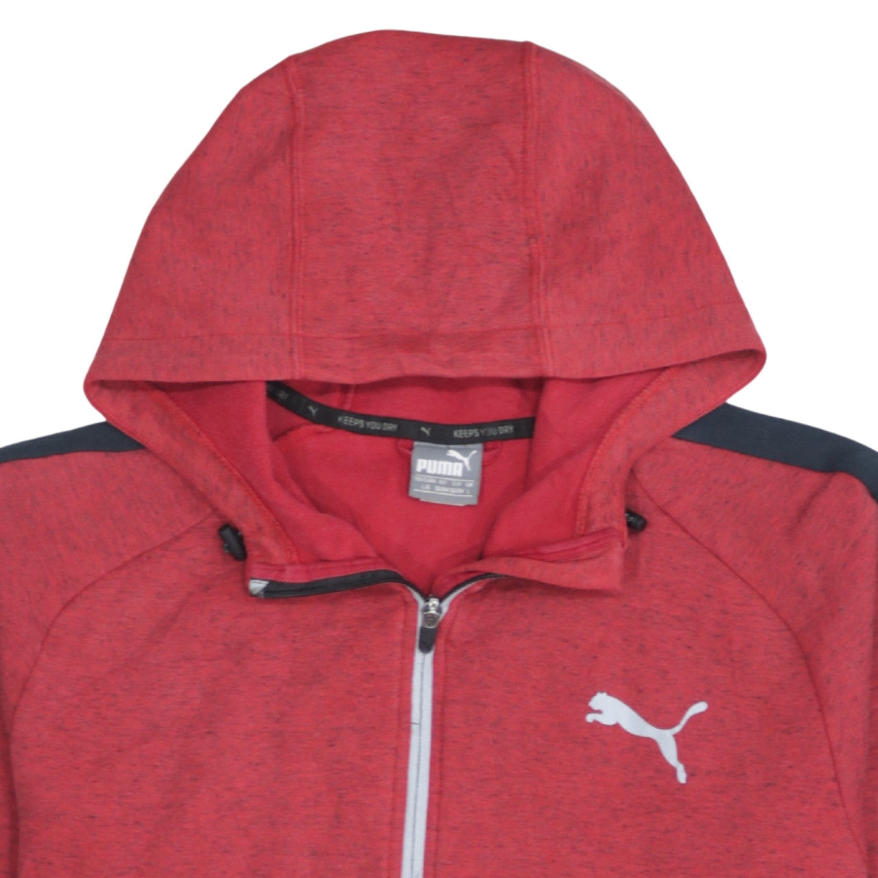 Puma Men's Red Full Zip Hoodie Size L Sports Casual Jacket