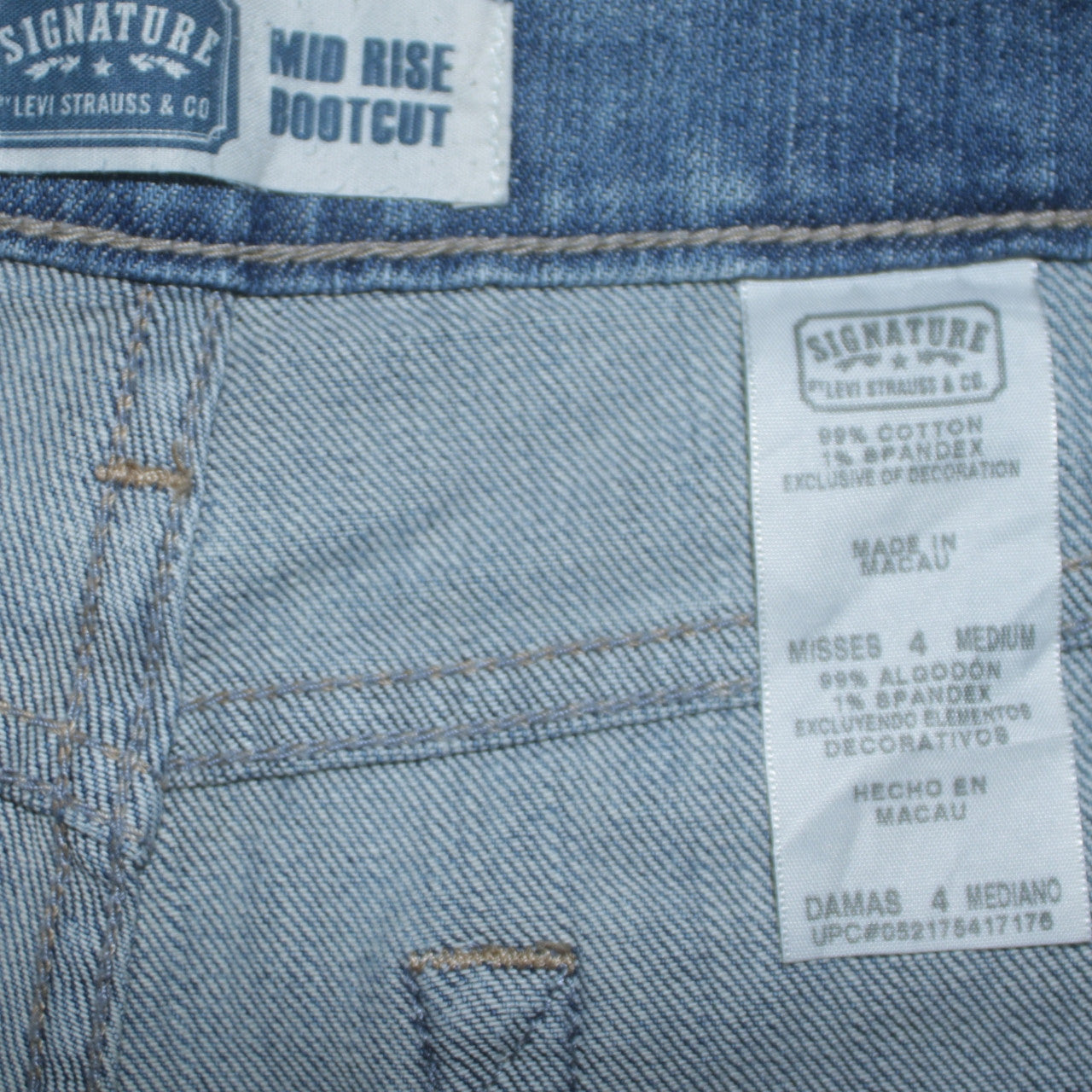 Levi Strauss Women Blue Bootcut Mid Rise Denim Jeans Size 4