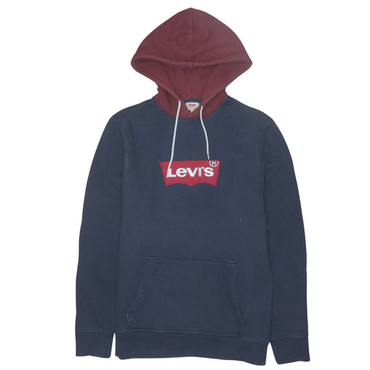 Levi's Men's Blue Pullover Hoodie M Logo Graphic Fleece