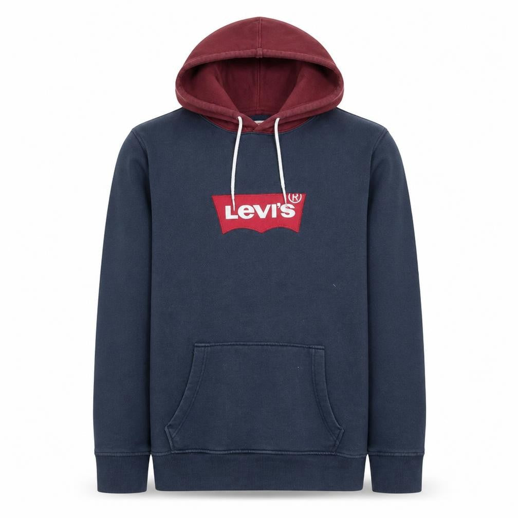 Levi's Men's Blue Pullover Hoodie M Logo Graphic Fleece